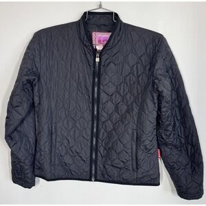 Burton Quilted Black Ski Snowboard Jacket Womens Med Lightweight Full Zip‎ Warm